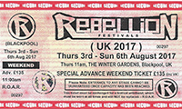 Rebellion 2017, Winter Gardens, Blackpool